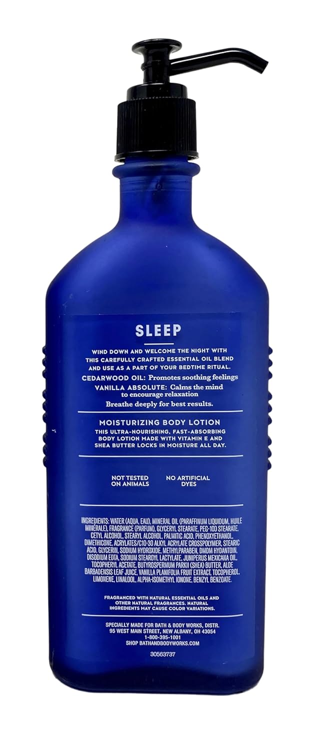 Bath & Body Works Aromatherapy Sleep Cedarwood + Vanilla - 2 pack of Body Lotion.