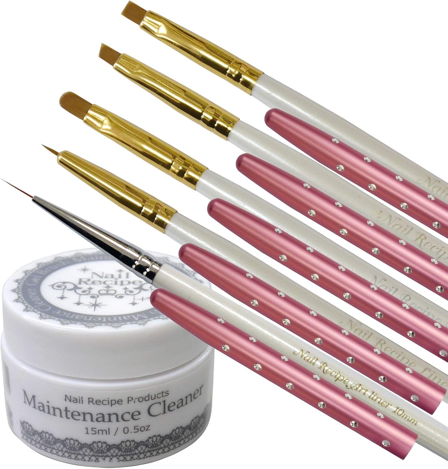 Nailrecipe ネイルレシピ ネイルブラシ キャップ付き 5本セット ジェルネイル キラキラ可愛いキャップ付きジェルブラシ メンテナンスクリーナー Sブラシ5本 愛用 Nailrecipe ネイルレシピ ネイルブラシ キャップ付き 5本セット ジェルネイル キラキラ可愛いキャップ付きジェルブラシ メンテナンスクリーナー Sブラシ5本 愛用