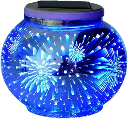 Luces de jardín LED con bola de cristal que cambia de color luces solares recargables luces de mesa solares impermeables al aire libre luces de