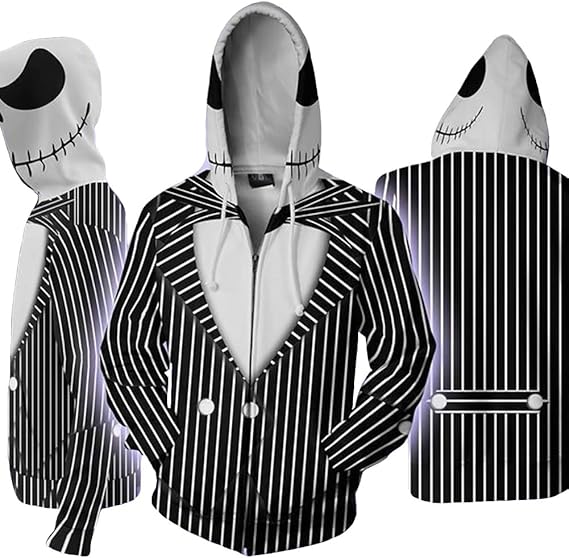 Amazon.co.jp KCS ジャック・スケリントン イメージ パーカー Jack Skellington フード付きコート ナイトメア