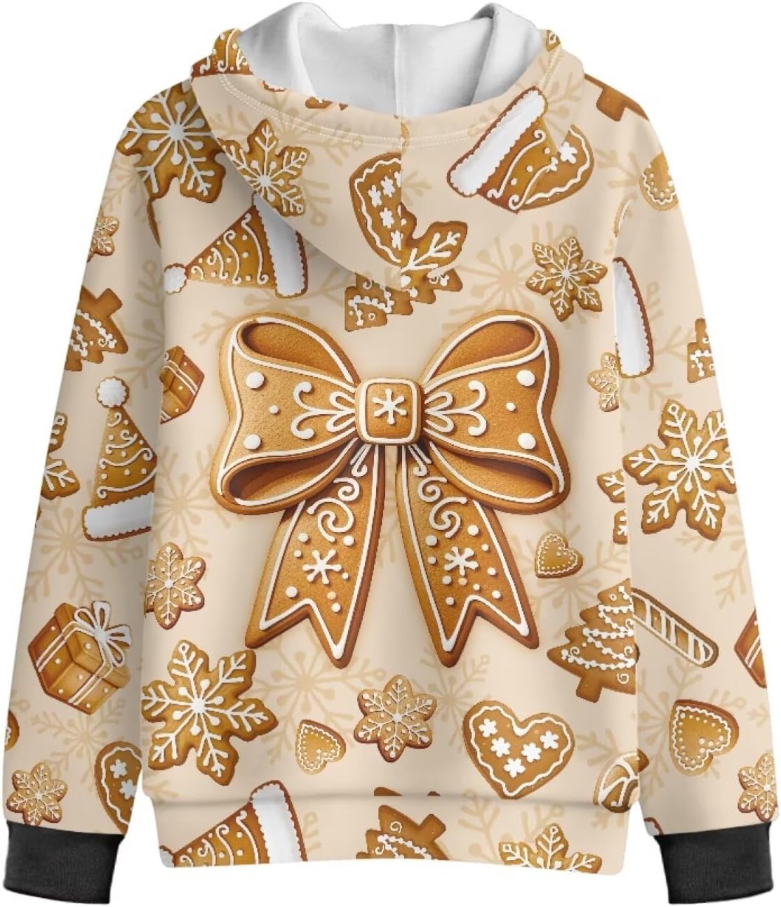 Girls Christmas Hoodies Sweatshirts Winter Zip Up Jacket with Kangaroo Pockets