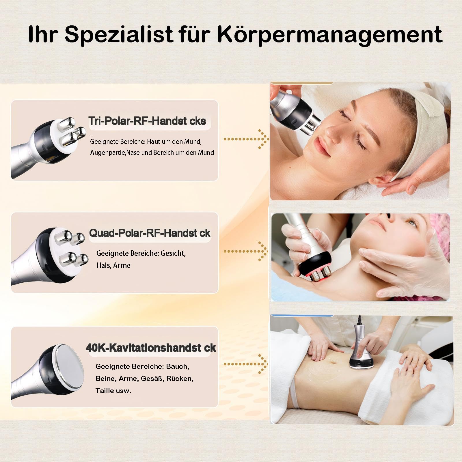 3 in 1 Radiofrequenza Cellulite Radiofrequenza Corpo Massaggiatore Anticellulite Macchinario per Dimagrire Professionale