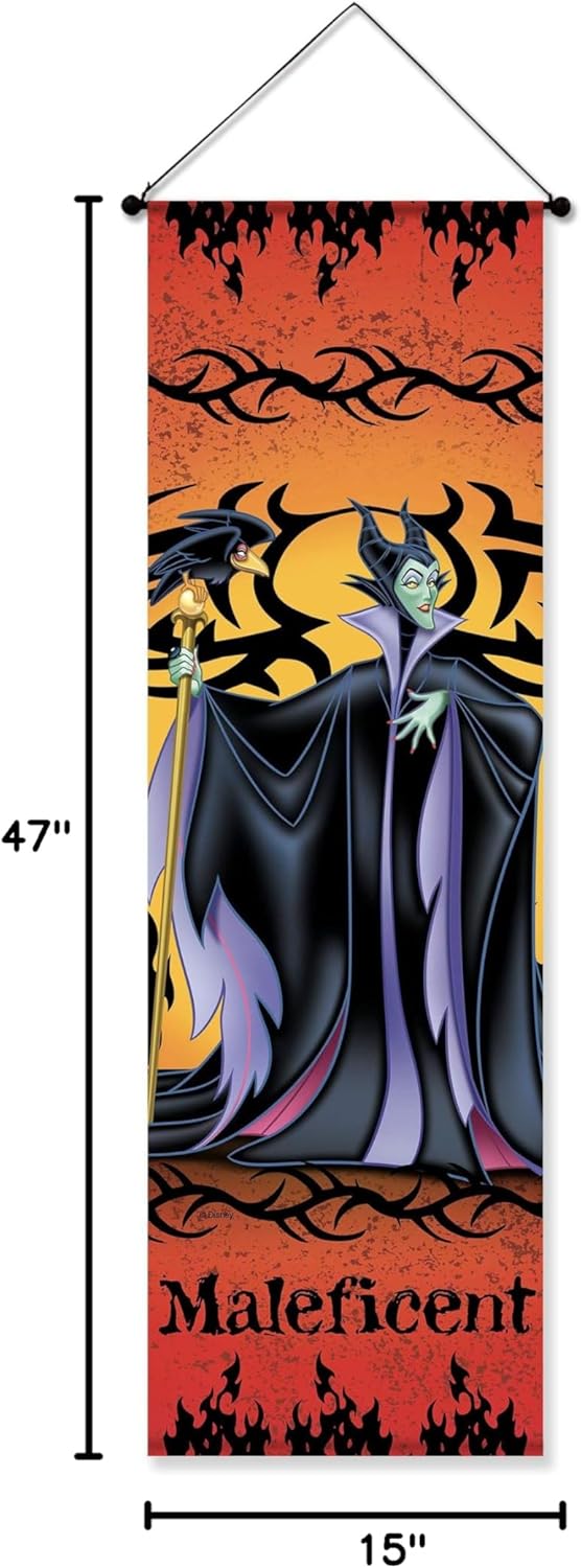 Disney Maleficent Outdoor Banner, 15” x 47”, Officially Licensed Disney Product