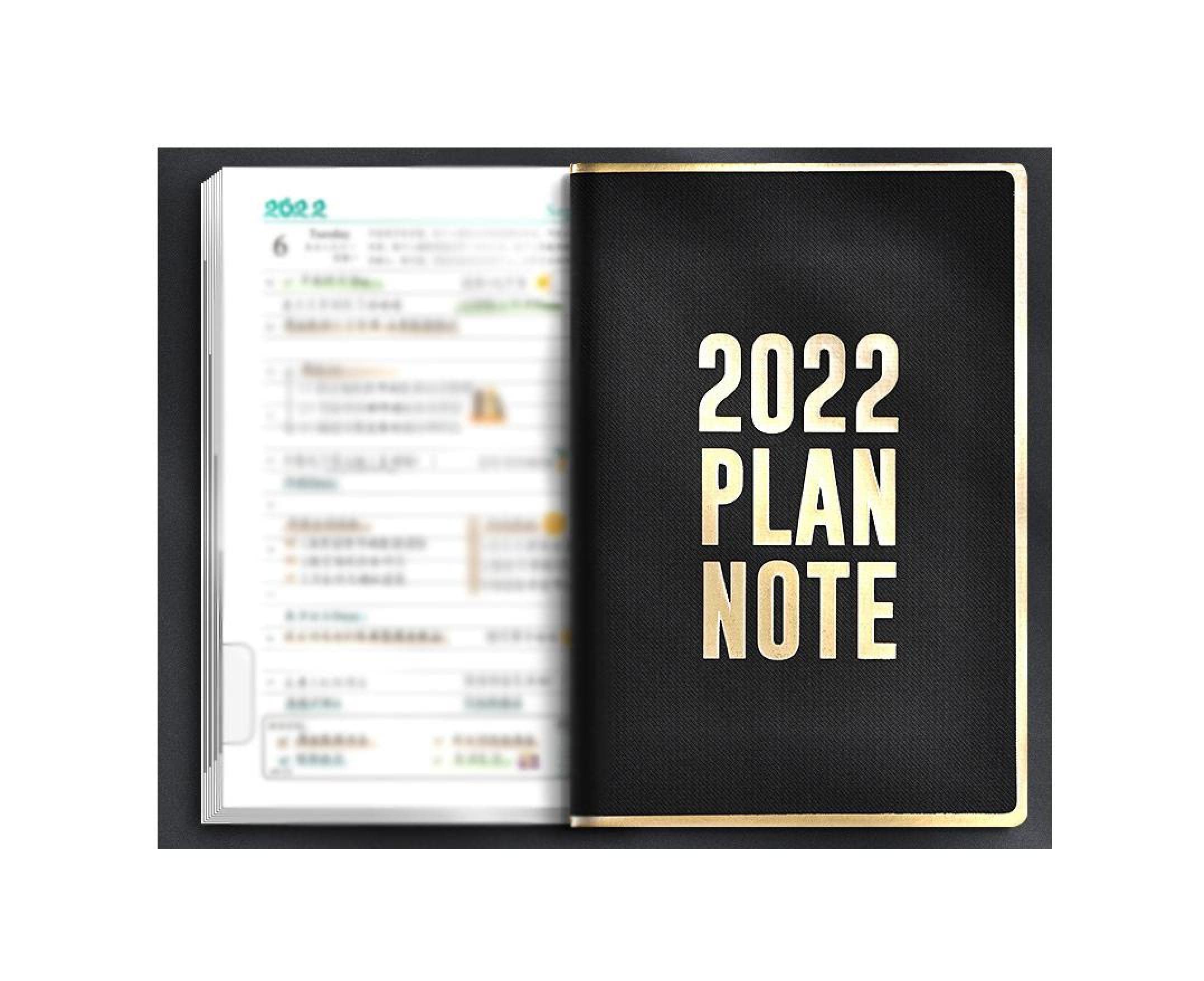 Lebensplaner Agenda 2022 Organizer Diary A5 Notizbuch und Journal Student Notepad für Schule Sketchbook Kalender Daily Note Book Plan Wochenplaner