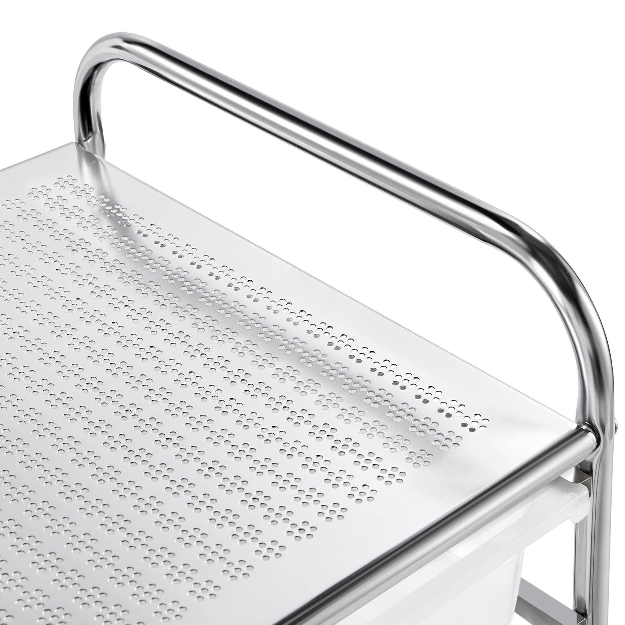 Yaheetech Rollwagen Badrollwagen mit 15 stapelbaren Schubladen, Rollcontainer Metallgestell, Haushaltswagen mit Bremsen, Aufbewahrungswagen rollbar, 62,5 × 36 × 91 cm