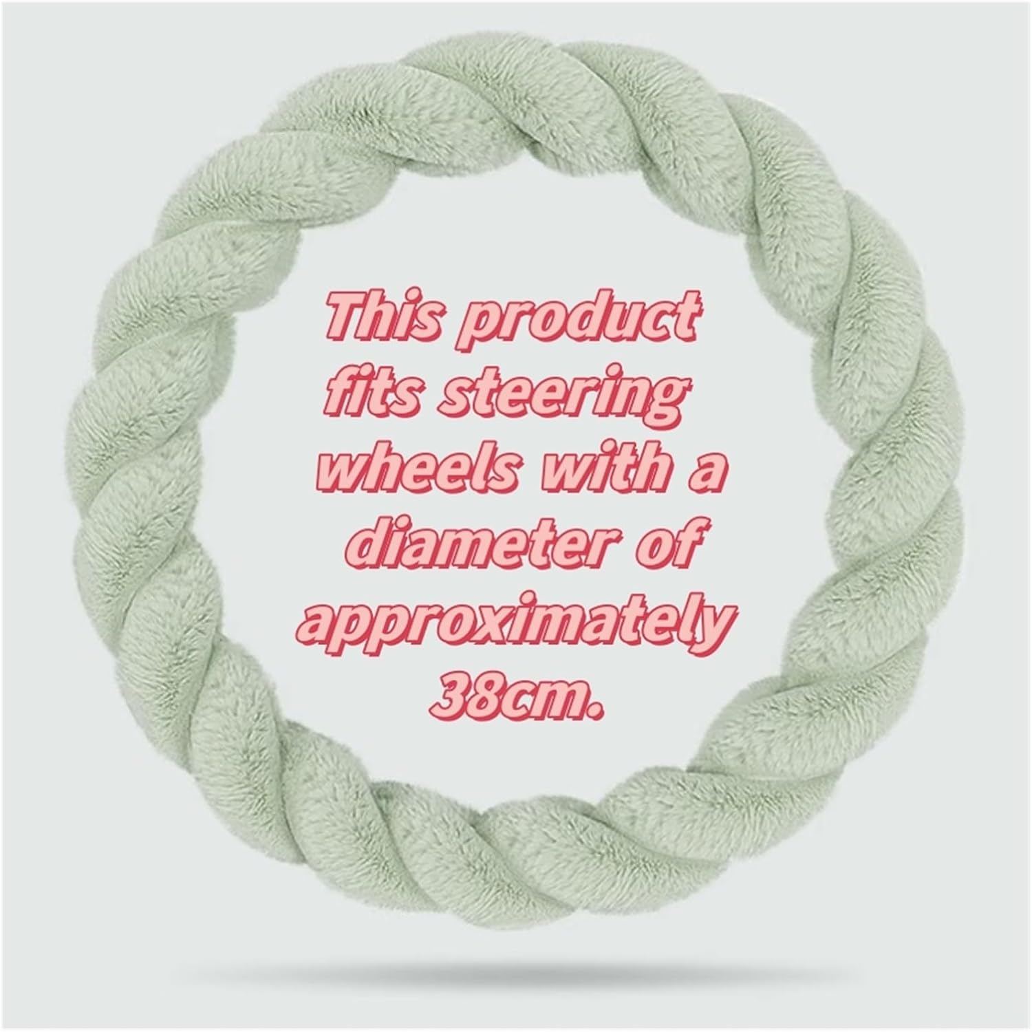 Car Steering Wheel Cover for Car Steering Wheel Cover Plush Renewal Accessories Soft Grip Fashionable and Beautiful (Color : 4#)