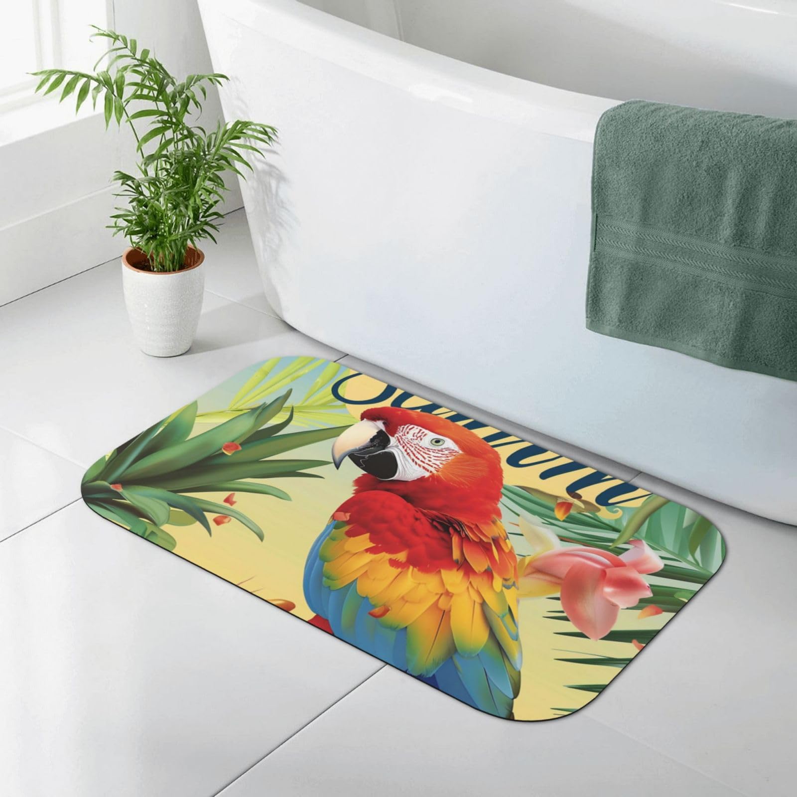Tapis de bain motif ananas pour une salle de bain tropicale