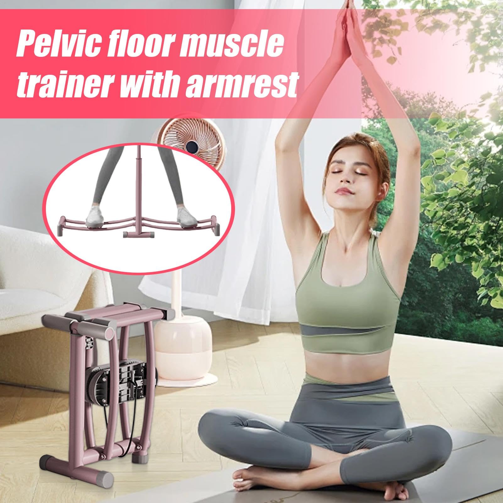 Macchina per esercizi di allenamento degli sci, per rafforzare i muscoli del pavimento pelvico da donna, pieghevole, per allenamento, per soggiorno, palestra, camera da letto, area di lavoro