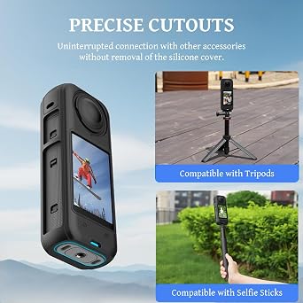 Silicone Protective Case for Insta360 X4 with Insta 360 X4 Lens Cap