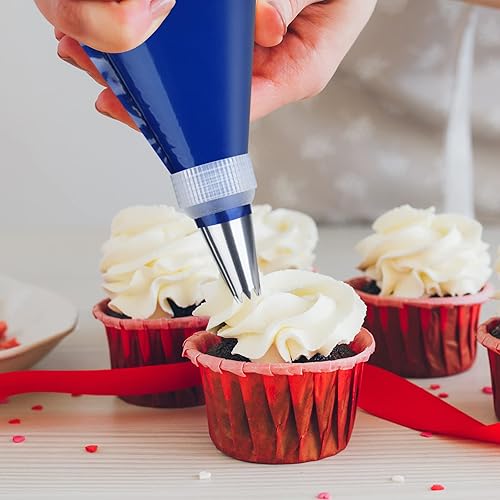 Miniatura 5 de ELECLAND 50 bolsas de pastelería desechables extra grandes gruesas de 21 pulgadas, bolsas de pastelería para glaseado, para galletas, cupcakes,