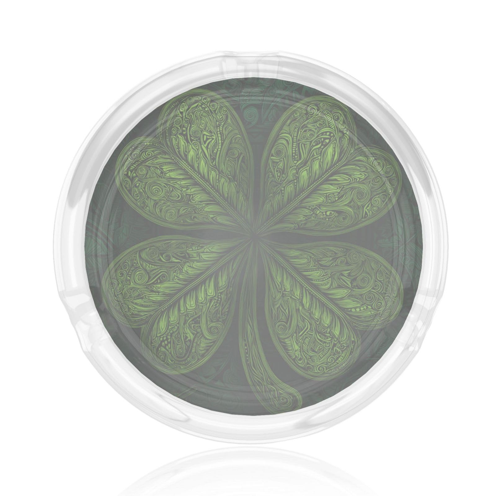 4 Leaf Clover Glass Ashtray For Cigarettes Ash Trays Case For Home Office Decor