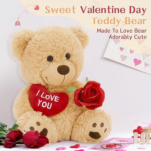Miniatura 53 de Oso de peluche gigante de 52 pulgadas, animal de peluche grande con corazón, oso de peluche marrón grande para niños, regalo de San Valentín
