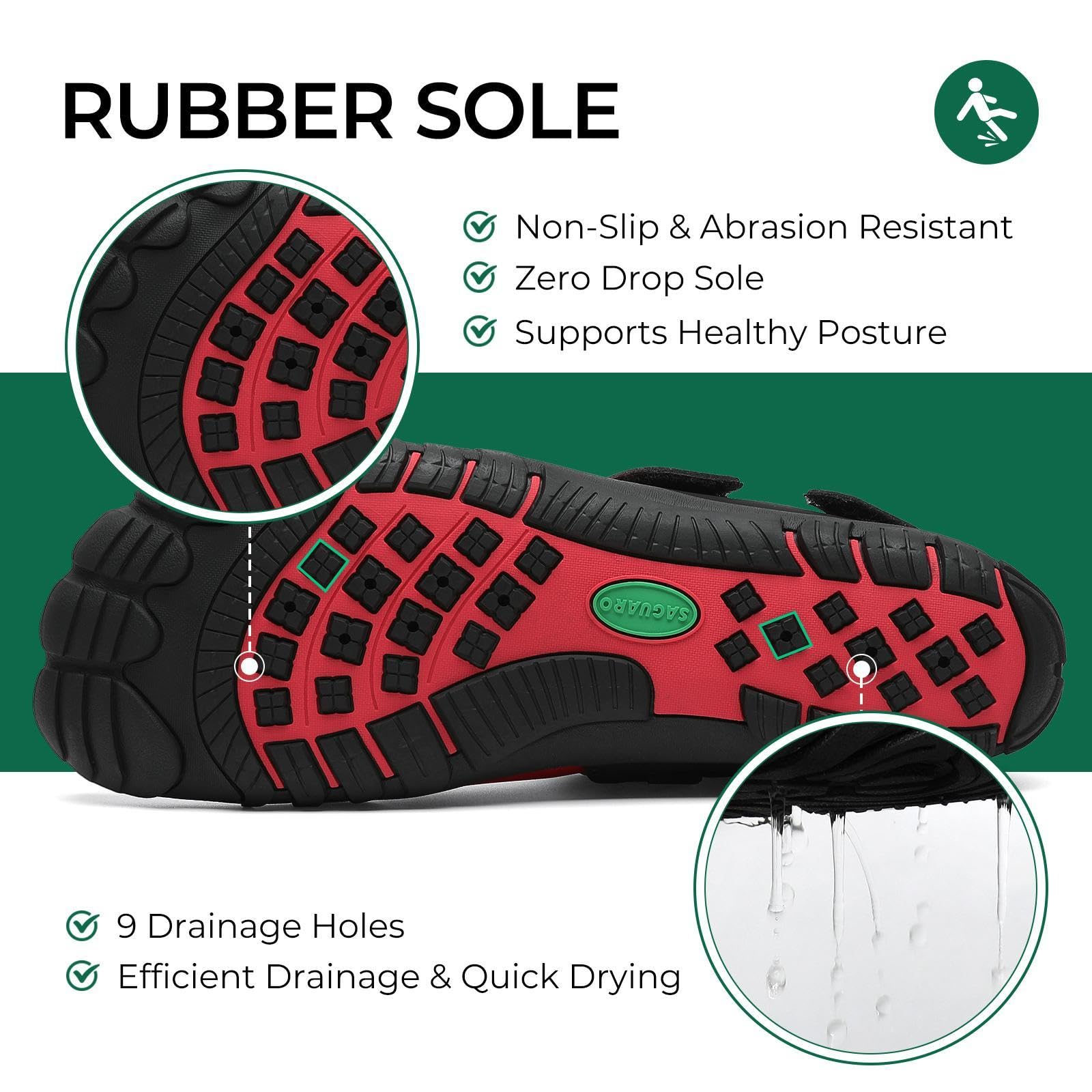 SAGUARO Scarpe da Scoglio Uomo Scarpette da Scoglio Donna Scarpe Mare Antiscivolo Scarpette Mare Scarpe Acqua Asciugatura Rapida Scarpe per Spiaggia Immersione Surf, Gr.35-48 EU