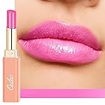 Oulac Moisturizing Shine Pink Lipstick for Women - 2 in 1 Glossy Bright Pink Tinted Lip Balm, Hydrating Winter Lipstick for Dry Lips,Shine Juicy Finish Vegan 2.2g/0.07oz (15)
