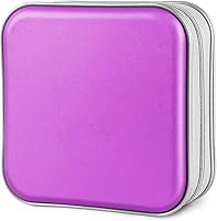 Vista 8 de Soportes para cajas de CD – Plástico duro de 48 capacidades para discos de CD/DVD para coche, hogar, oficina, viajes (lavanda)