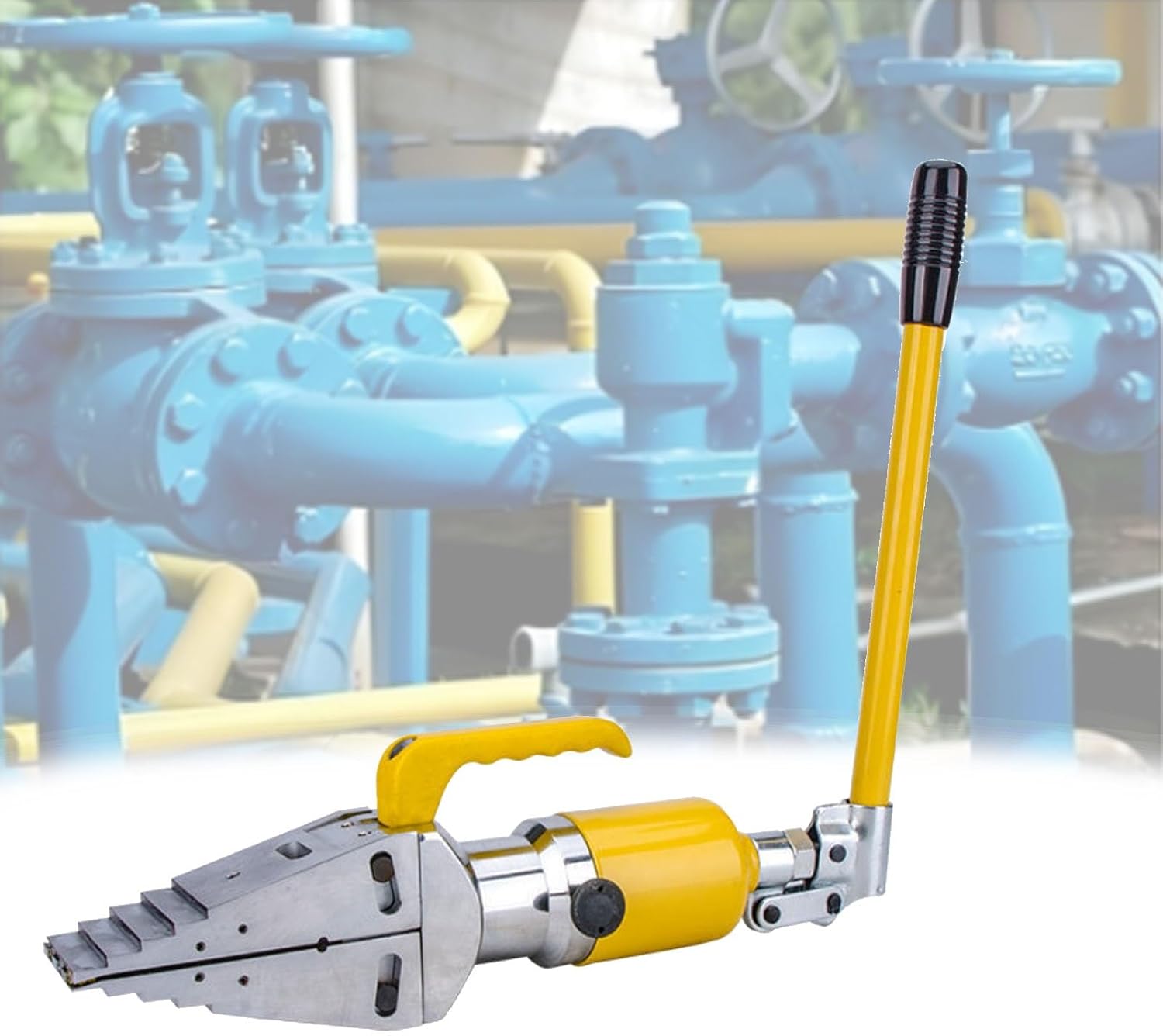 Manual Expansion Separation Tools, Integral Hydraulics Flanges Spreader, Portable Hydraulic Flange Separator, 6mm Tip Thickness for Line Repair, Replacement, Demolition