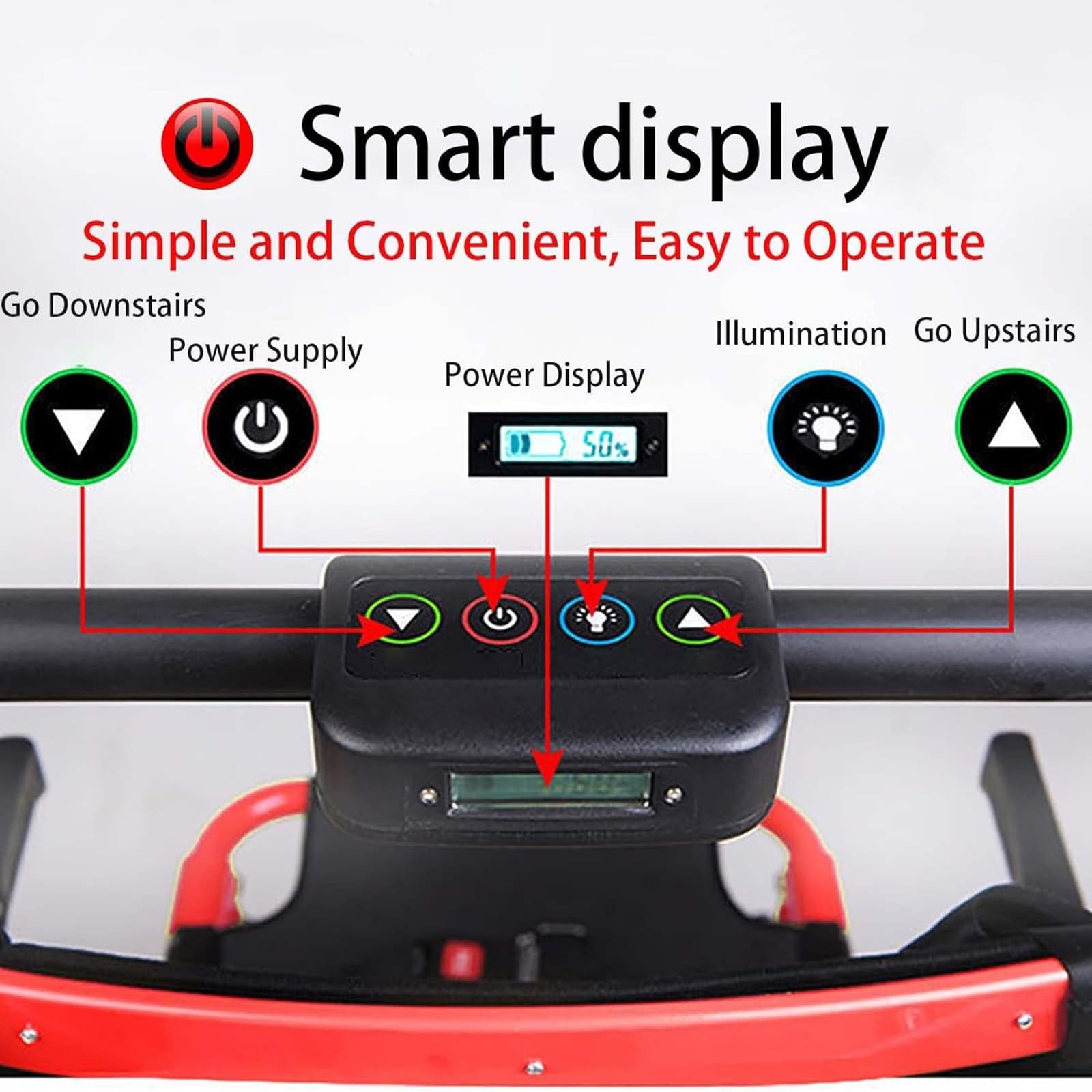 Wózek inwalidzki gąsienicowy Przenośny elektryczny wózek inwalidzki Składane windy schodowe Crawler, może iść w górę iw dół schodów Krzesło Walking Assist Mobile dla dorosłych niepełnosprawnych