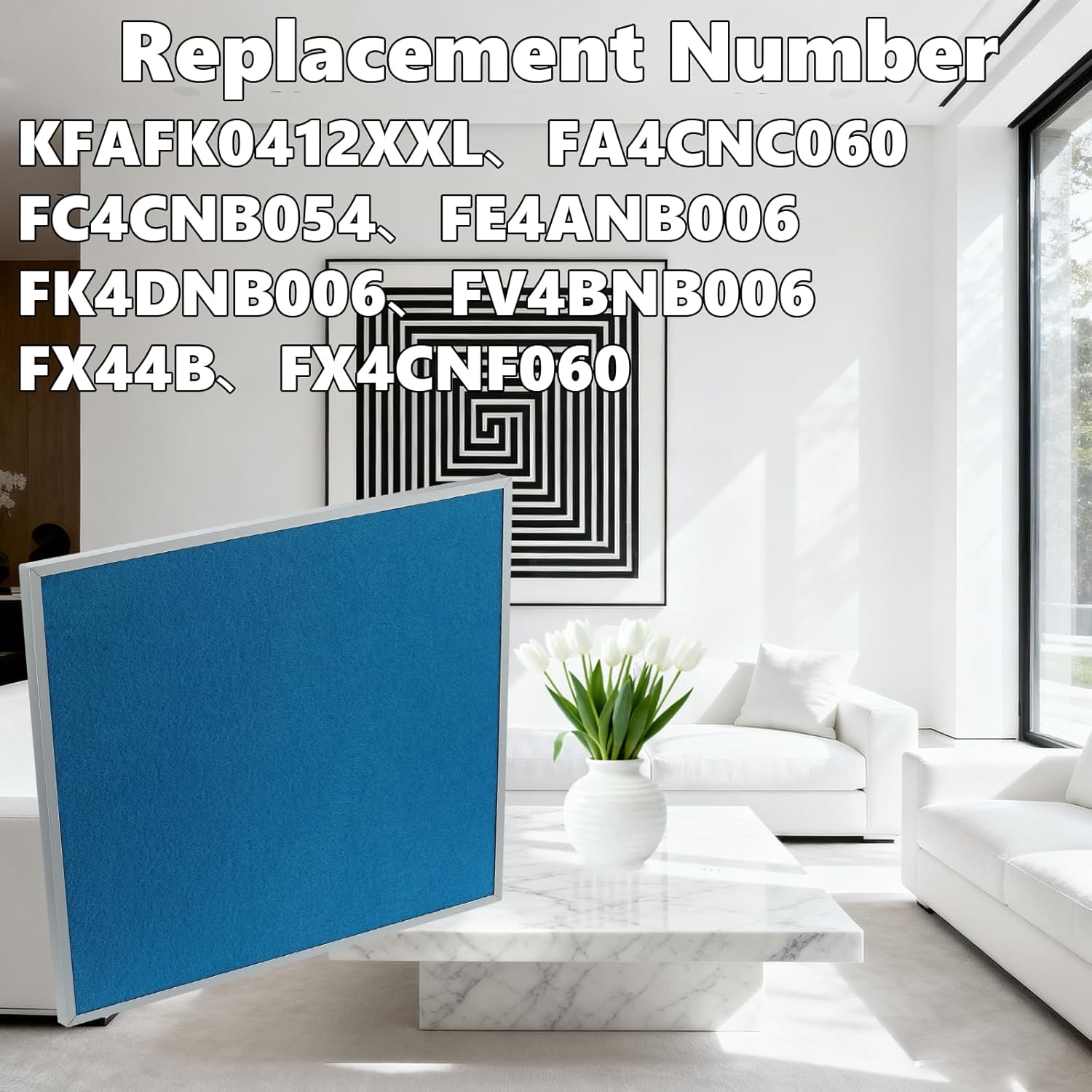 Fan Coil Filter 23.5 * 21.5 * 1 Inch Compatible with Bryant Carrier Payne for models FA4CNC060 FC4CNB054 FE4ANB006 FK4DNB006 FV4BNB006 FX44B FX4CNF060 Replace KFAFK0412XXL