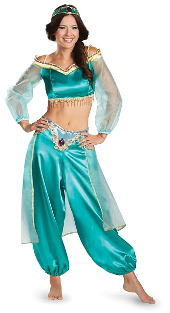 Disguise Aladdin Animated Women's Jasmine Prestige Fancy Dress Costume X-Small