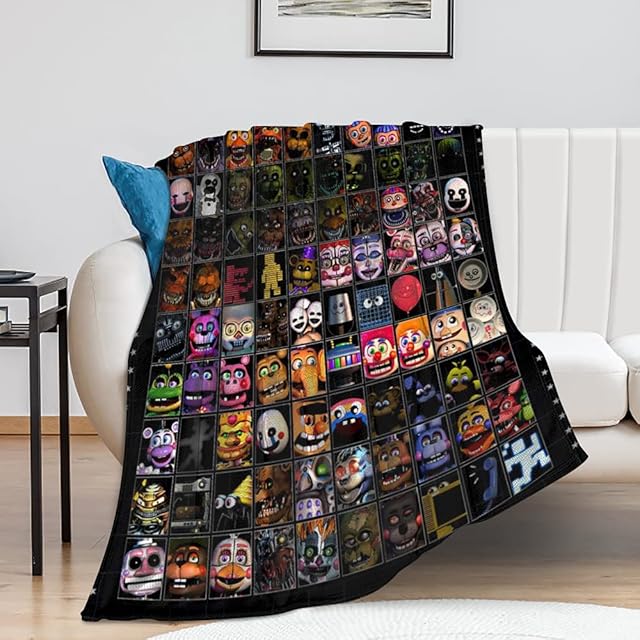 FNAF's Five Nights at Freddys Blanket FNAF Flannel blanket for Bed Warm and Soft Rug Gift 100x130cm