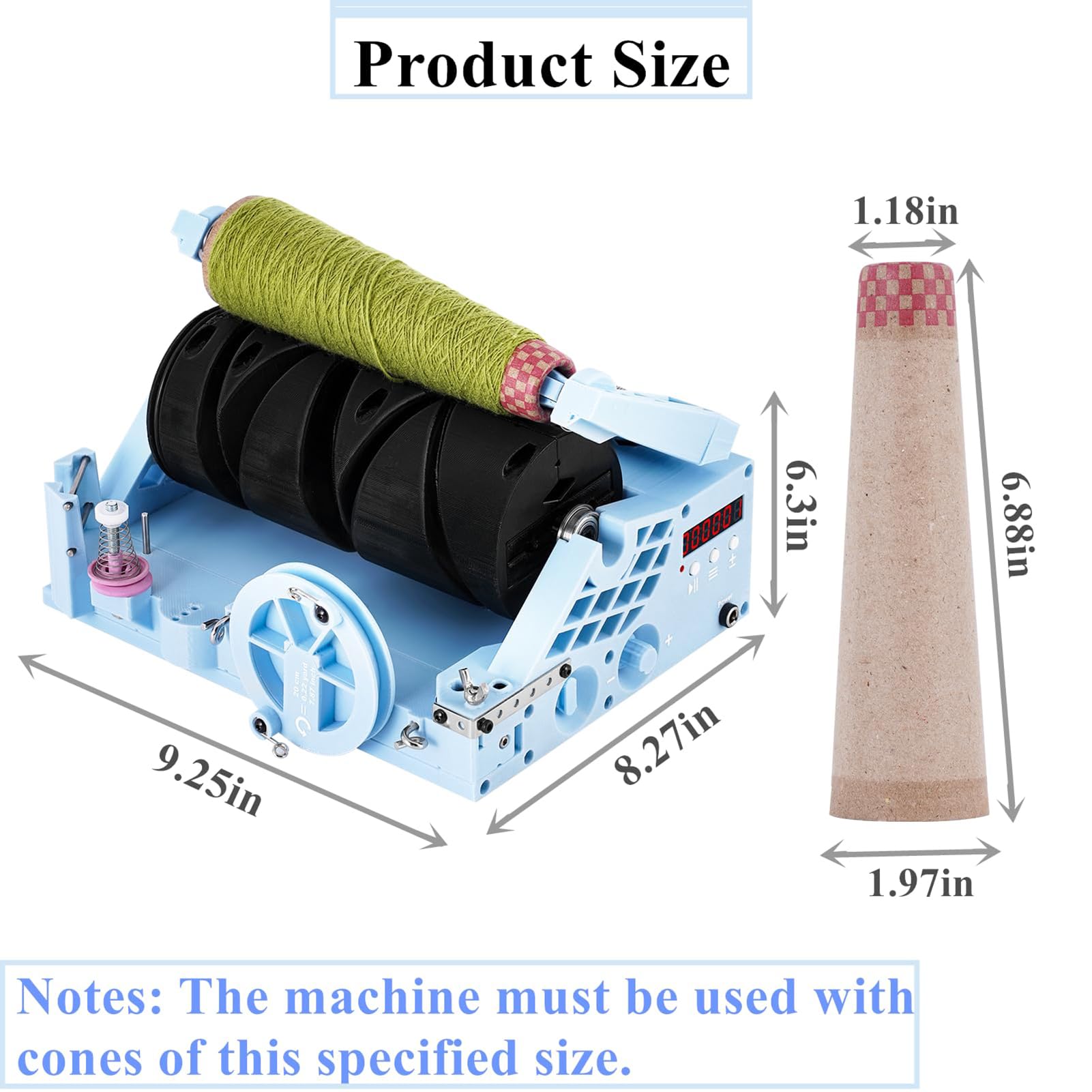 Amazon | ヤーンコーンワインダー、3500 Rpm コーン巻き機、自動一時