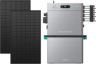 Zendure SF2400 Pro Balkonkraftwerk mit Speicher, 2400W Bidirektionale AC-Leistung, 4 x 750W MPPT, 4800W PV-Eingang (3000W DC + 1800W AC), Eweiterbar von 16,8kWh, mit 1 AB3000L Akku, 2 450W Solarpanels