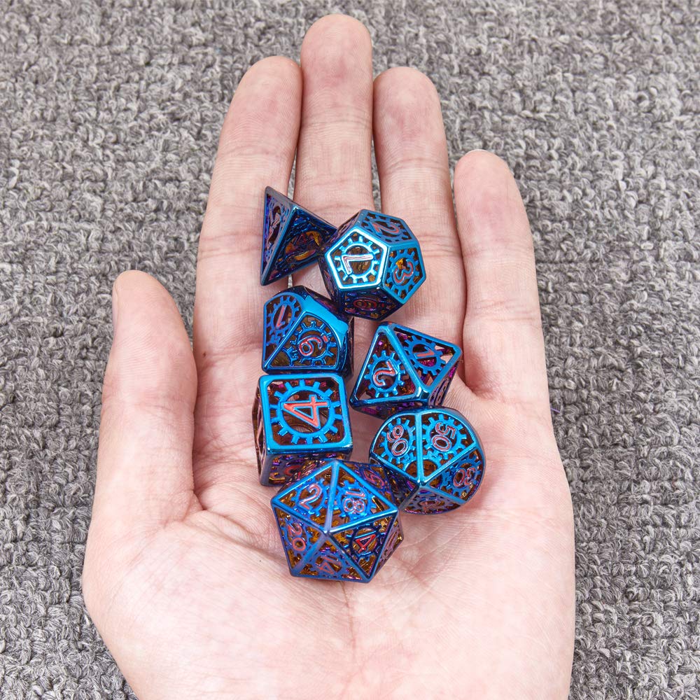 Amazon.co.jp: 中空メタルダイスセット 7ピース DNDゲーム 多面体