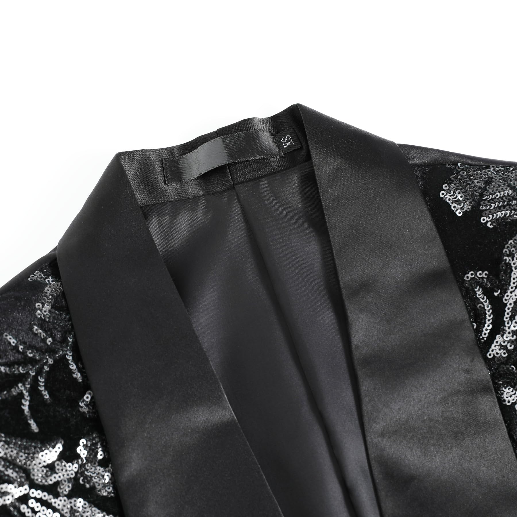YFFUSHI Blazer da Uomo con Paillettes Giacca da Abito di Lusso Slim Fit Giacca da Smoking Scintillante Eleganti Festa