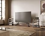 FITUEYES 4-Tier AV Support médias Audio Cabinet composant divertissement Stand en bois Stéréo Hi-Fi rack avec étagères réglables en hauteur pour le jeu Consoles/ps4, Eiffel Series