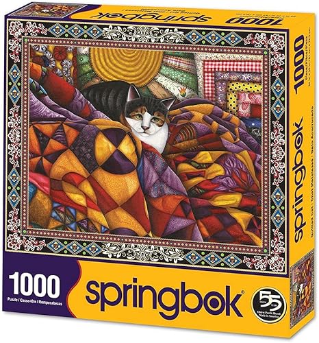 Miniatura 2 de Springbok 's - Rompecabezas de 1000 piezas con diseño de gato acolchado, fabricado en Estados Unidos