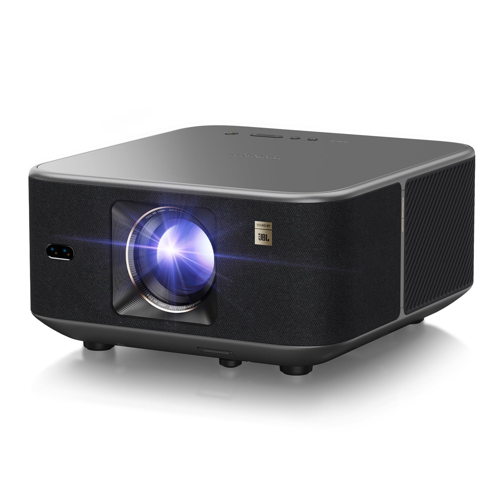【Google TV 11.0】Smart Projector with 7000+ Built-in Apps,Sound by JBL,Yaber K3 Projector with WiFi6 and Bluetooth,Auto Focus/Keystone,Dolby Audio,Netflix,50% Zoom, for Home,Outdoor