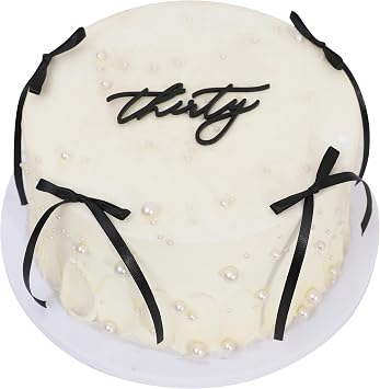 Thirty Years Old Acrylic Cake Decorations - Black Acrylic 30th Birthday