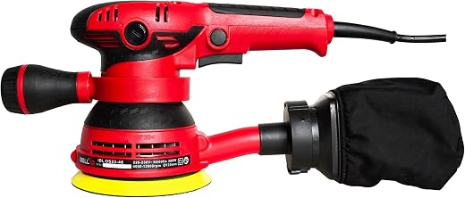 IBELL Random Orbital Sander OS23-46, 300W, Copper Armature, Disc dia 125mm, 12000RPM with Variable Speed Control and Dust ...