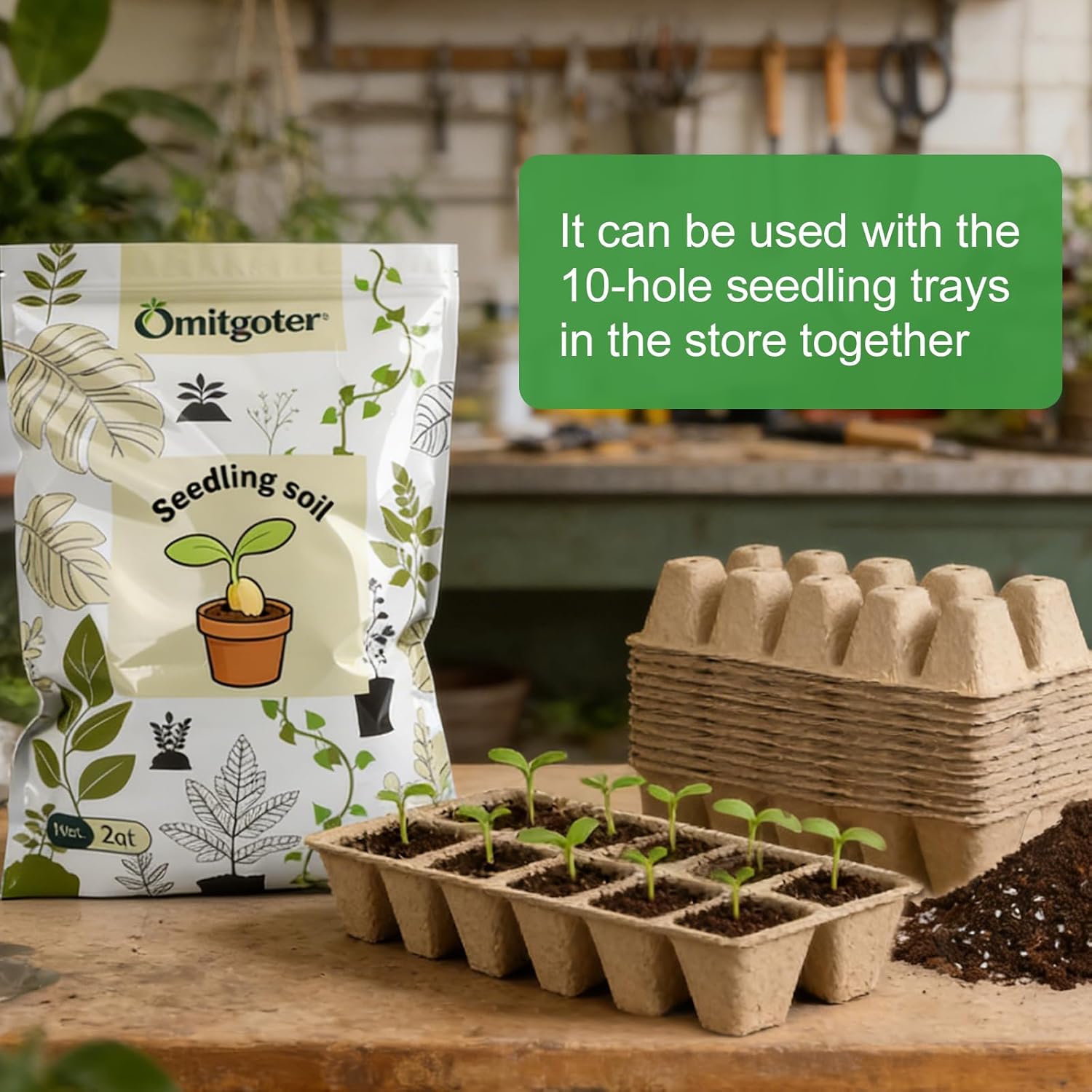 Organic Seed Starter Soil and Potting Mix 10qt，100% Natural,Promotes Rapid Rooting & Germination