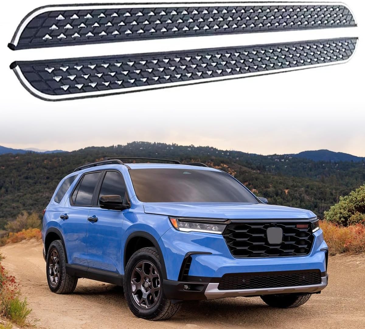 Running Board Side Step Aluminum Fits for Honda Pilot 2023 2024 2025 Pedal Nerf Bar 2Pcs Fixed