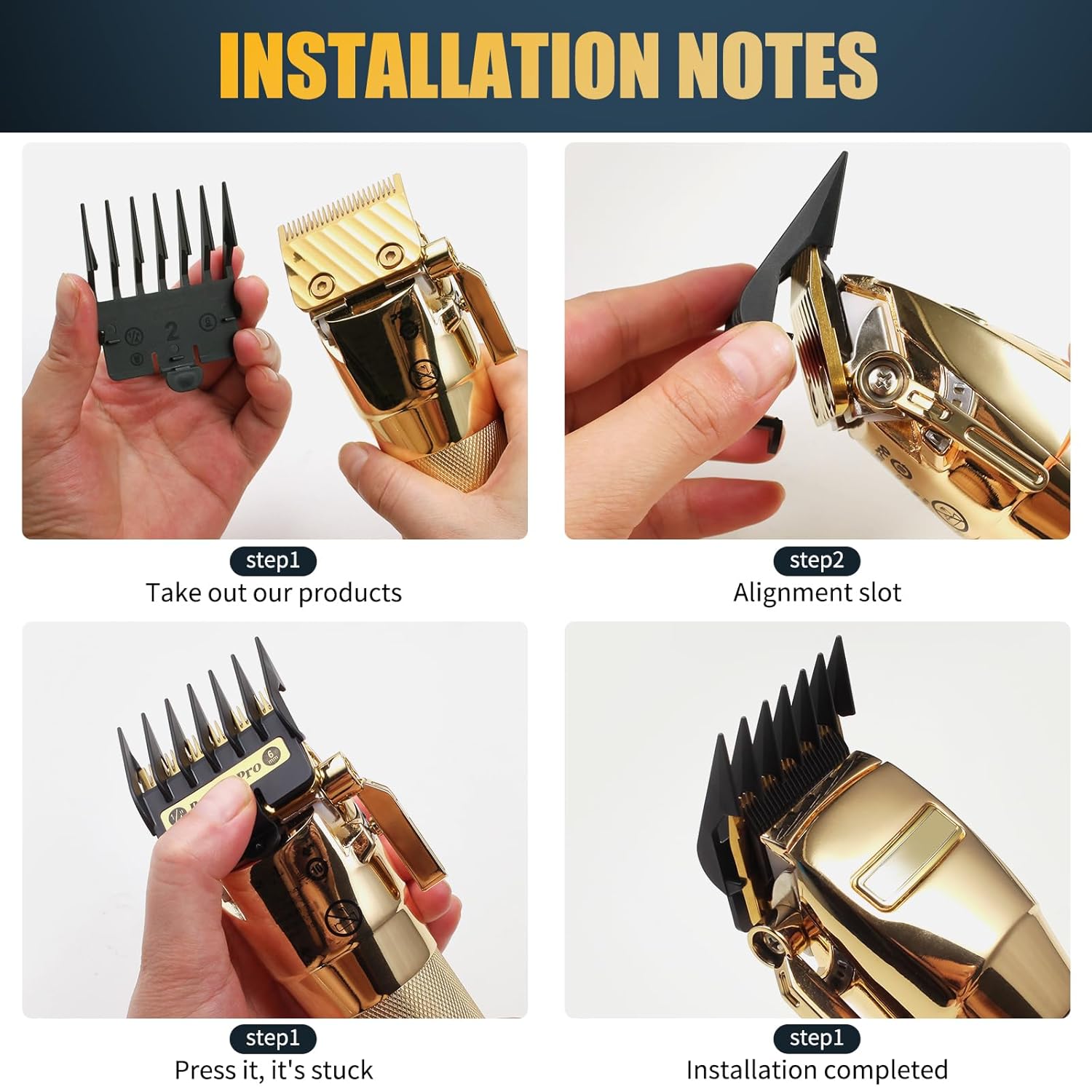 8PACK Premium Clipper Guards Compatible with BaByliss Barberology FX825, FX870, FX880, and FX673, Trimmer Replacement Guards for Babyliss Clippers, Black - Image 6