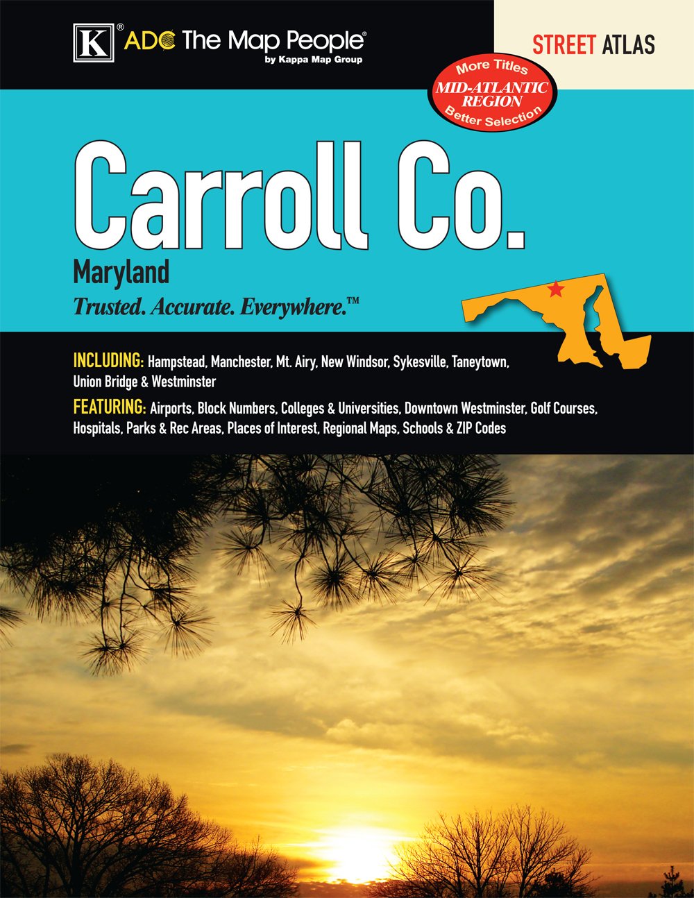 Carroll County, MD Street Atlas Kappa Map Group 9780762580514 Amazon
