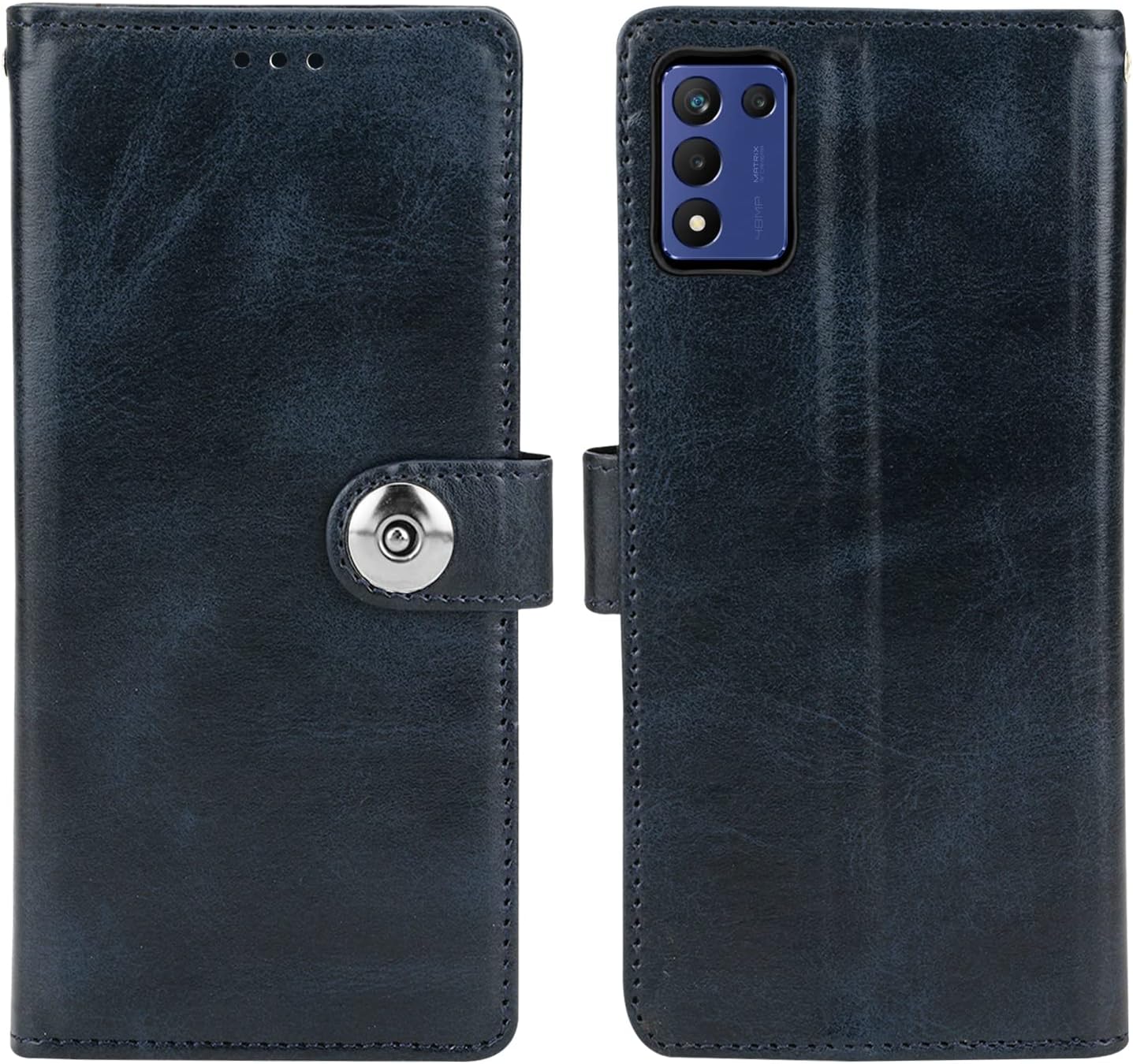 WebLreature Realme 9 SE Blue Button Flip Cover