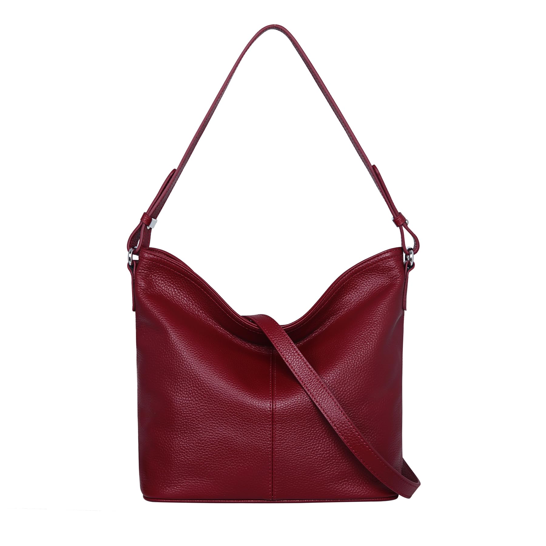 Iswee Hobo Bags for Women Genuine Leather Handbag Soft Shoulder Bag Cross Body Purse Tote Handbag Fashion Designer Bag