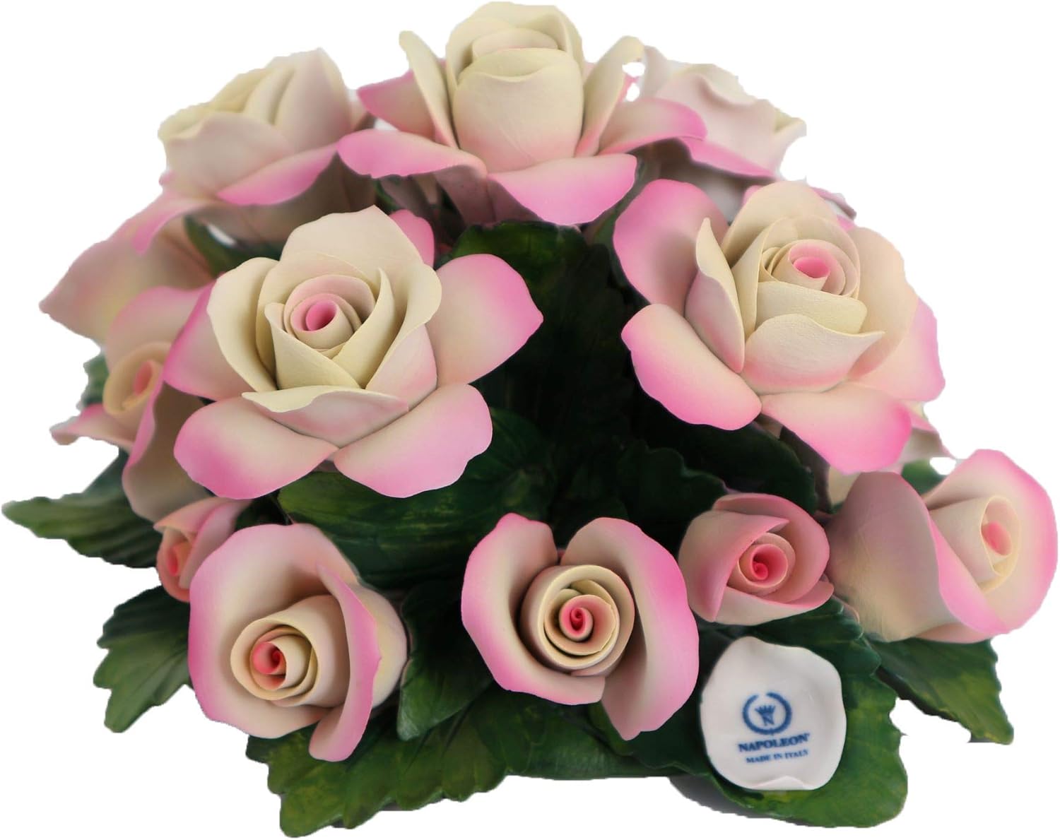 Capodimonte Porcelain Centerpiece With Roses Handmade In Italy By Unionporcelain