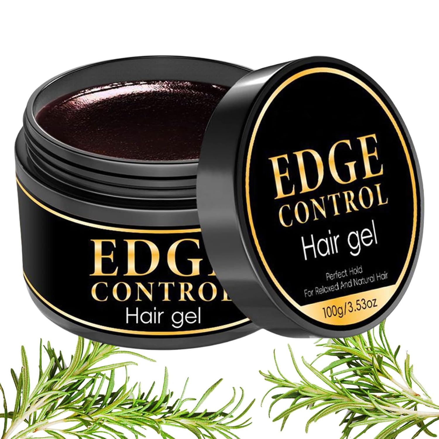 Strong Hold Edge Control Gel for Black Women, Edge Control Wax Hair Gel, Hair Braiding Gel Non-greasy Edge Wax Styling Tamer Natural Formula, Non-Flaking, No White Cast, Long Lasting