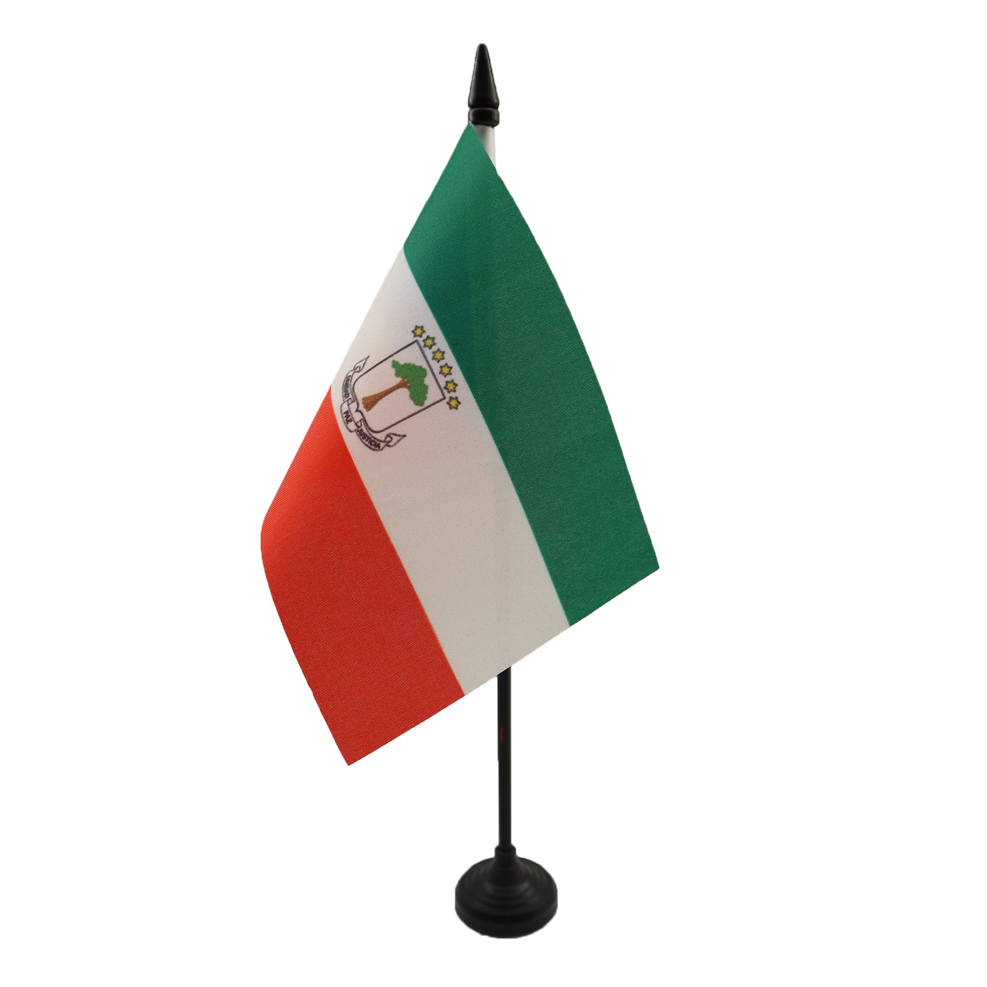 AZ FLAG Equatorial Guinea Table Flag 4x6 in 100D Polyester Plastic Base
