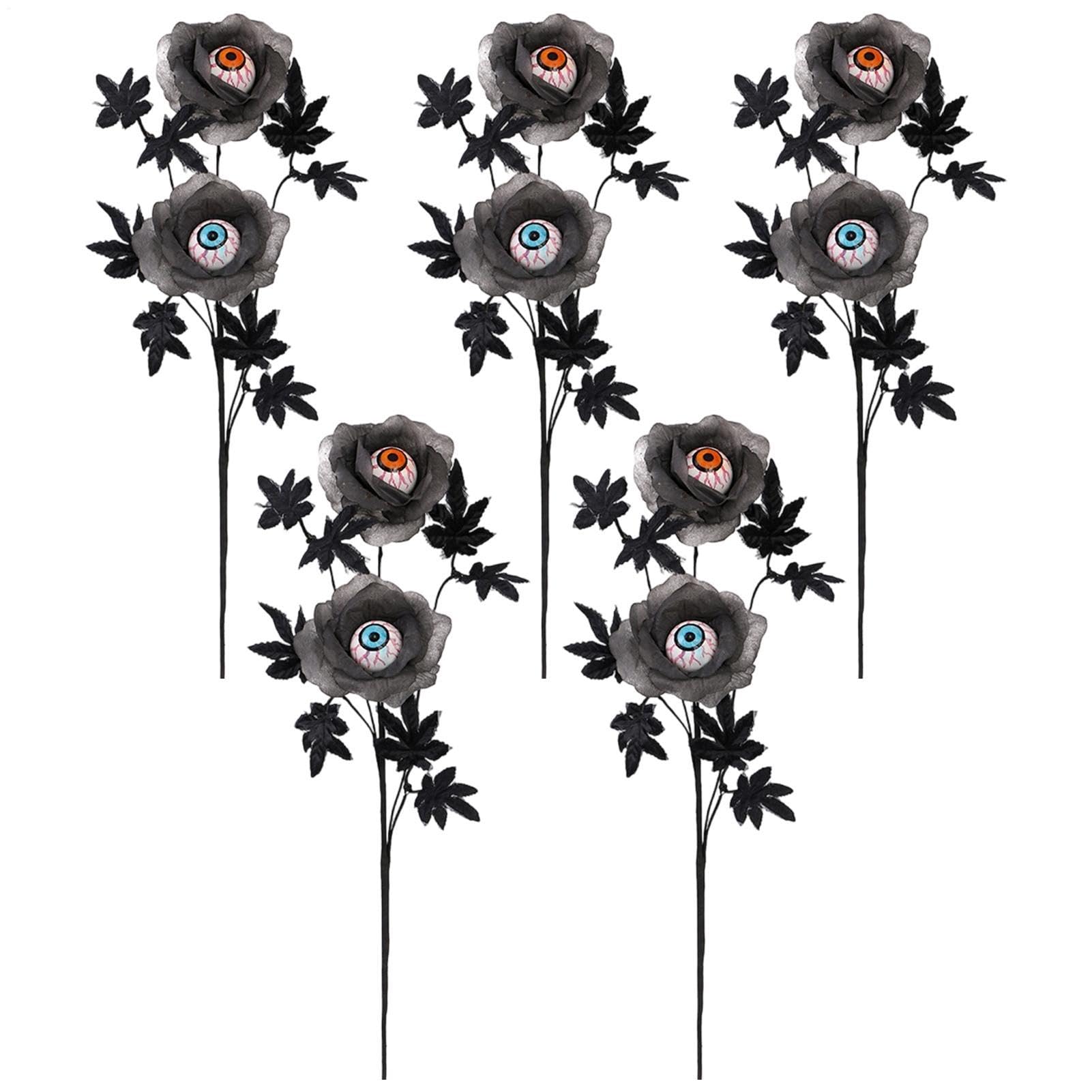 Decoración Floral Espeluznante con Flores Artificiales de Halloween
