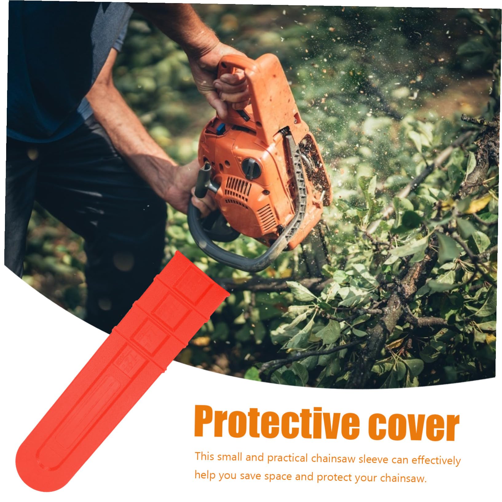 Copertura Protettiva Resistente e Pratica per Guida della Motosega 8 Pezzi in Plastica Rossa per Proteggere la Motosega Durante Trasporto lo Stoccaggio