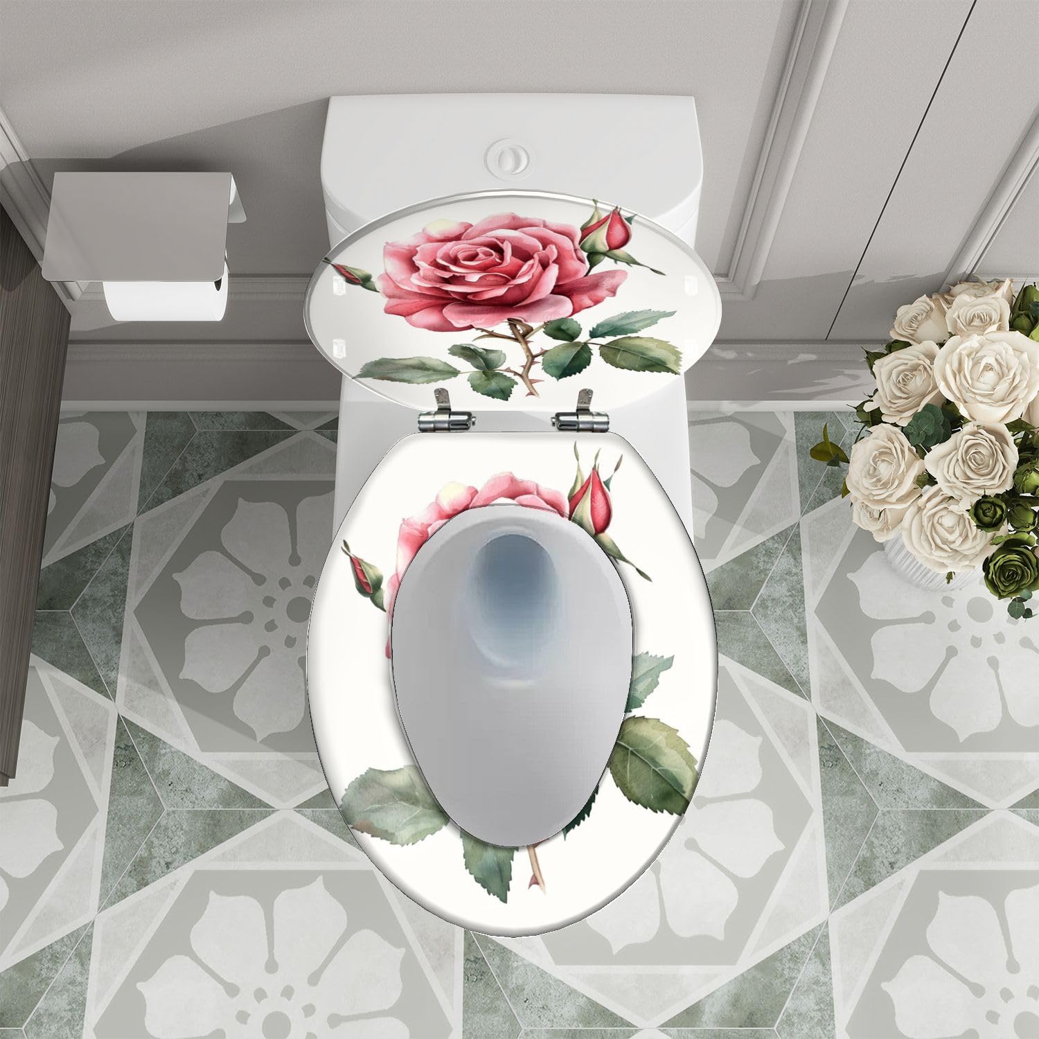Asiento de inodoro alargado de resina para baño