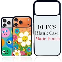 JUSTRY 10 Sets Sublimation Blanks Phone Case Bulk Covers Compatible with iPhone 17 Pro Max, 6.9" Easy to Sublimate, 2 in 1 2D DIY Case Soft Rubber Cover + Inserts Matte Wholesale Pack
