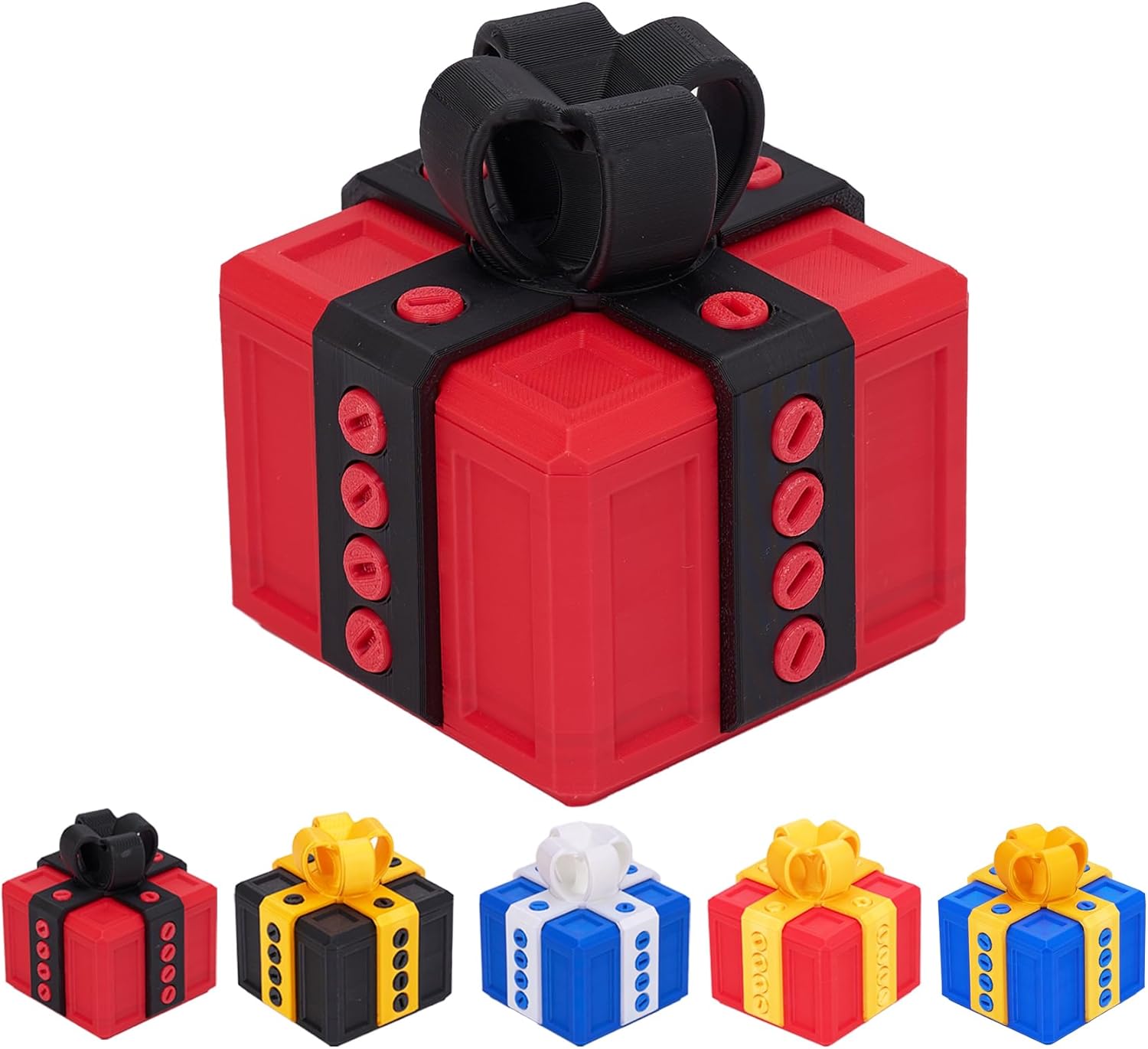 Annoying Gift Box with Screws, Take Apart Puzzle for Surprise Funny Prank, Hilarious Money Card Container, Novelty Box (6cm*6cm)