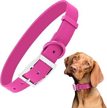 Wisedog Waterproof Dog Collar, S 8"-12", Rose Violet