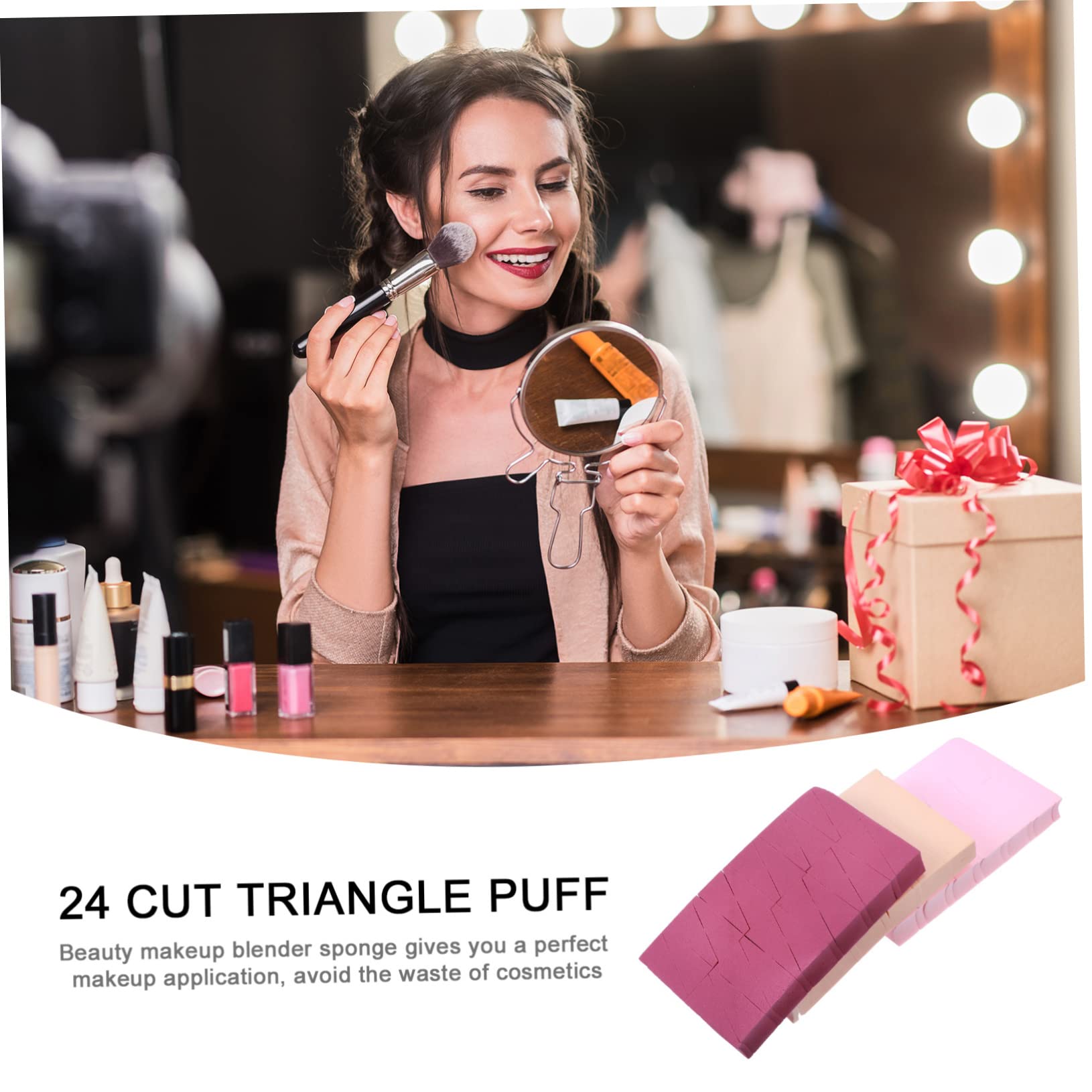 Healeved 216pezzi Spugnette Makeup Per Triangolari Utilizzabili e Facili e Riutilizzabili