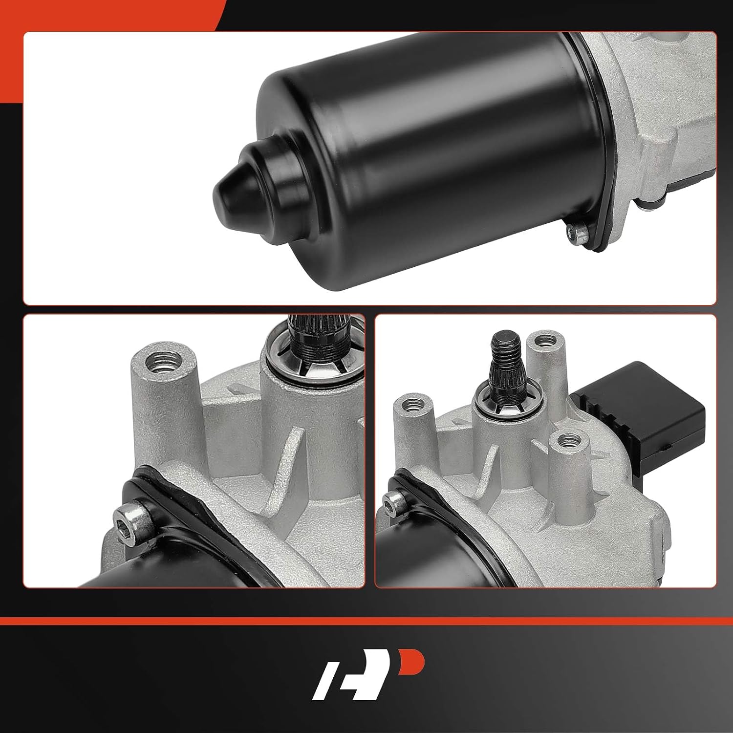 A-Premium Front Windshield Wiper Motor Compatible with Volkswagen Passat 2001 2002 2003 2004 2005, 4-Pin, Replace# 3B1955113C, 3B1955113D